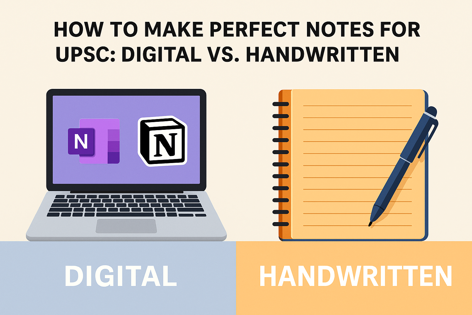 How to Make Perfect Notes for UPSC: Digital vs. Handwritten